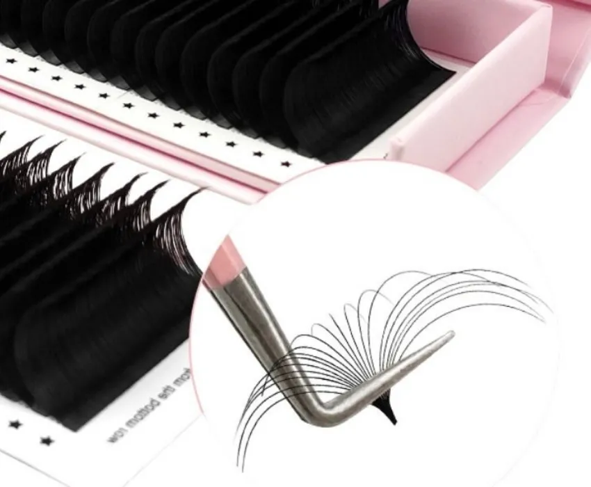 Volume lash fan technique and fan weight