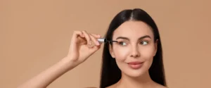 شريط لاصق للرموش يتم تطبيقه على طول خط الرموش أثناء عرض المنتج