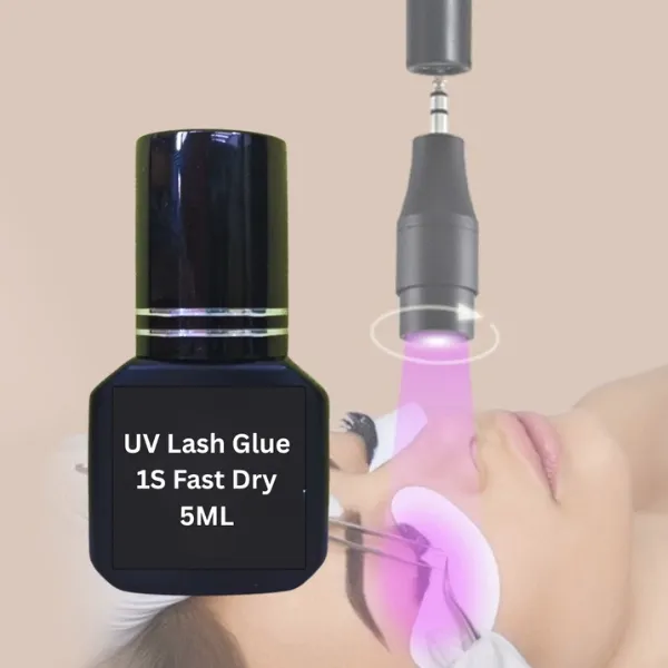 UV lash glue formula testing in the lab